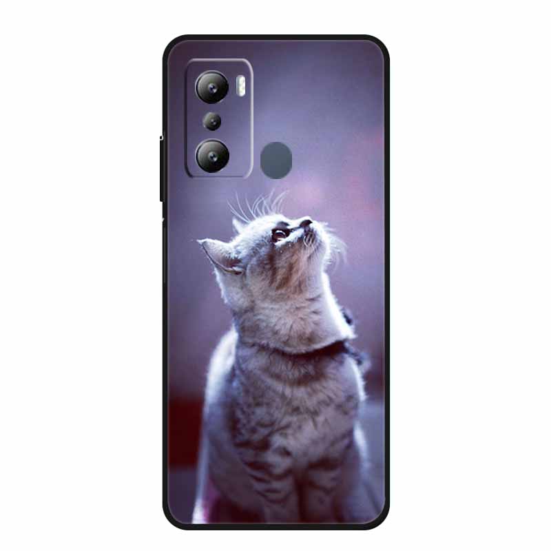 

For Infinix Hot 20i Case Lovely Cartoon Soft Silicone Cases for Infinix Hot 20i X665E Covers Hot20i Fundas Hot 20 i X665C Bumper -Infinix X665E