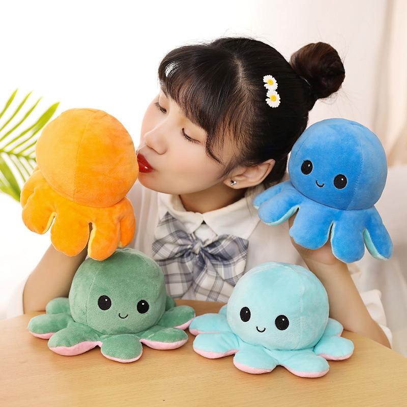 

Flip Octopus Doll Двустороннее выражение лица Flip Octopus Tiktok Продажа маленьких осьминогов оптом Игрушки для осьминогов