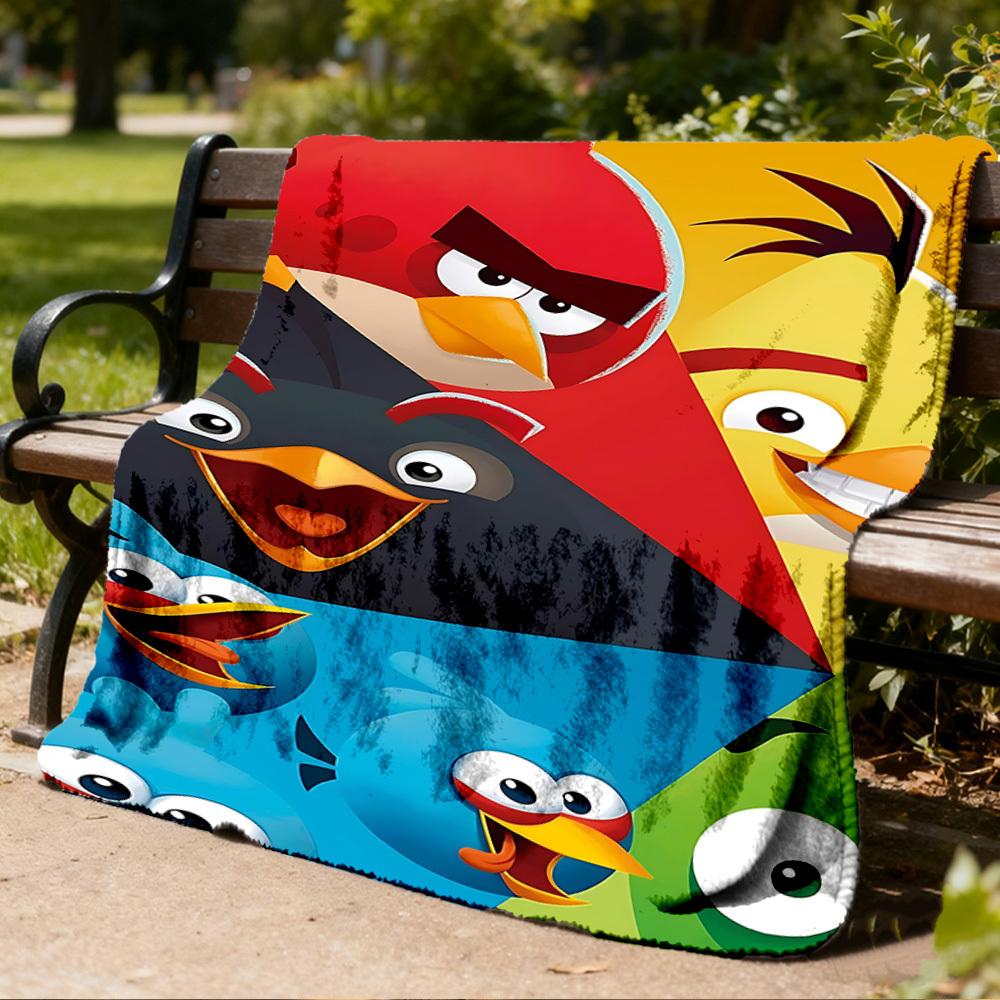 1pc Angry Birds Outdoor Soft Blanket Ultra Plush, Warm, Versatile, and Easy Care for Camping, and