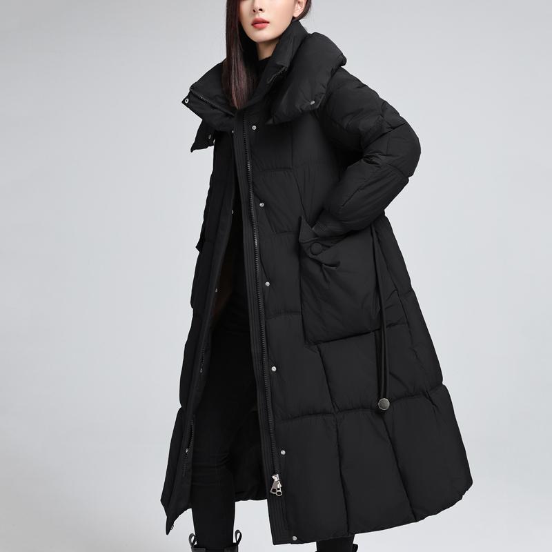 Fashion Woman Winter Coats With Belt Thick Warm Casual Winter Jacket Women's Long Parkas