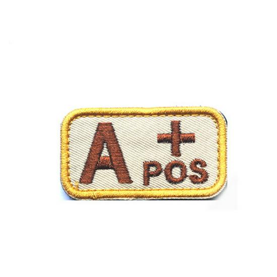 3D Embroidered Blood Type Velcro Patch for Outdoor Gear and Rescuers