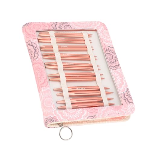 Interchangeable Circular Knitting Needle Set, Aluminum Oxide Crochet Needles with Case, for Knitting Enthusiasts, Includes Accessories, Ideal for Home
