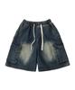 GOLDEN SUNSHINE Damage Cargo Denim Shorts_D/Blue