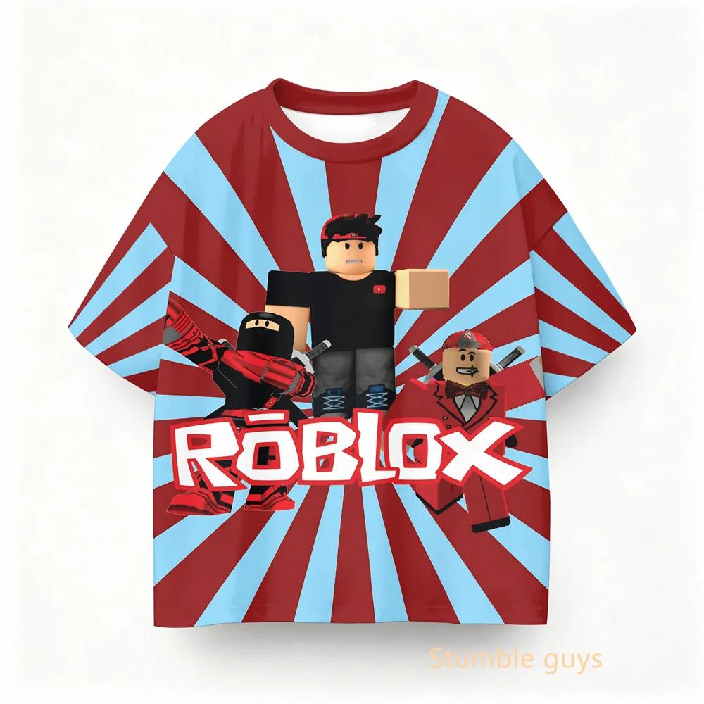 

Summer Children Roblox Casual Tee Boys Clothes Girls Anime Game Wear 110