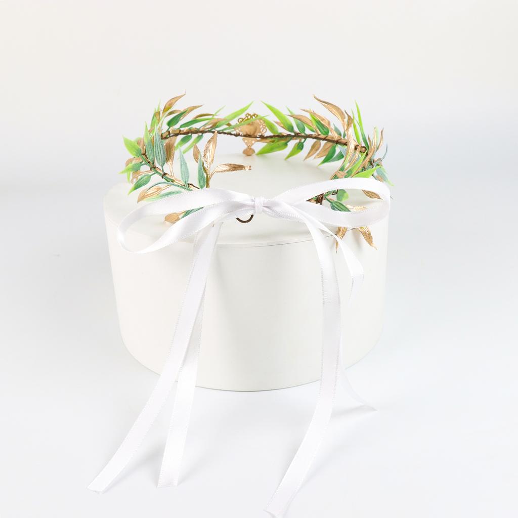 Retro Forest Temperament Suit Elf Gold Leaf Forehead Pendant Headband Elf Ear Clip PU Leather Waist Seal Role Play Accessories