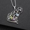 Original Designer Irregular Geometric Gemstone Pendant, Personalized Style 925 Silver Inlaid with Natural Colored Gemstone Necklace Pendant