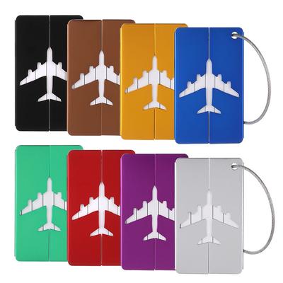 Reusable Stainless Steel Aluminium Labels with Ropes Bag Tag Suitcase Labels Travel Luggage Tags