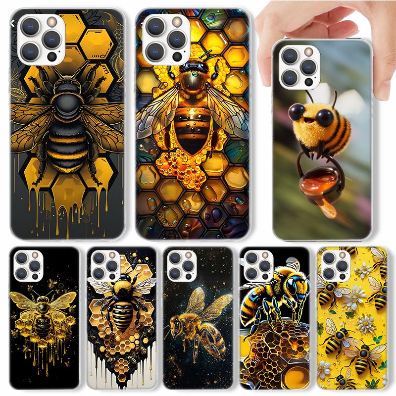 Bee Keeping Honey Animal Phone Case For iPhone 17 16 15 14 13 12 11 Pro Max Mini Plus Air 7 SE 8 Soft Silicone Print Shell Funda