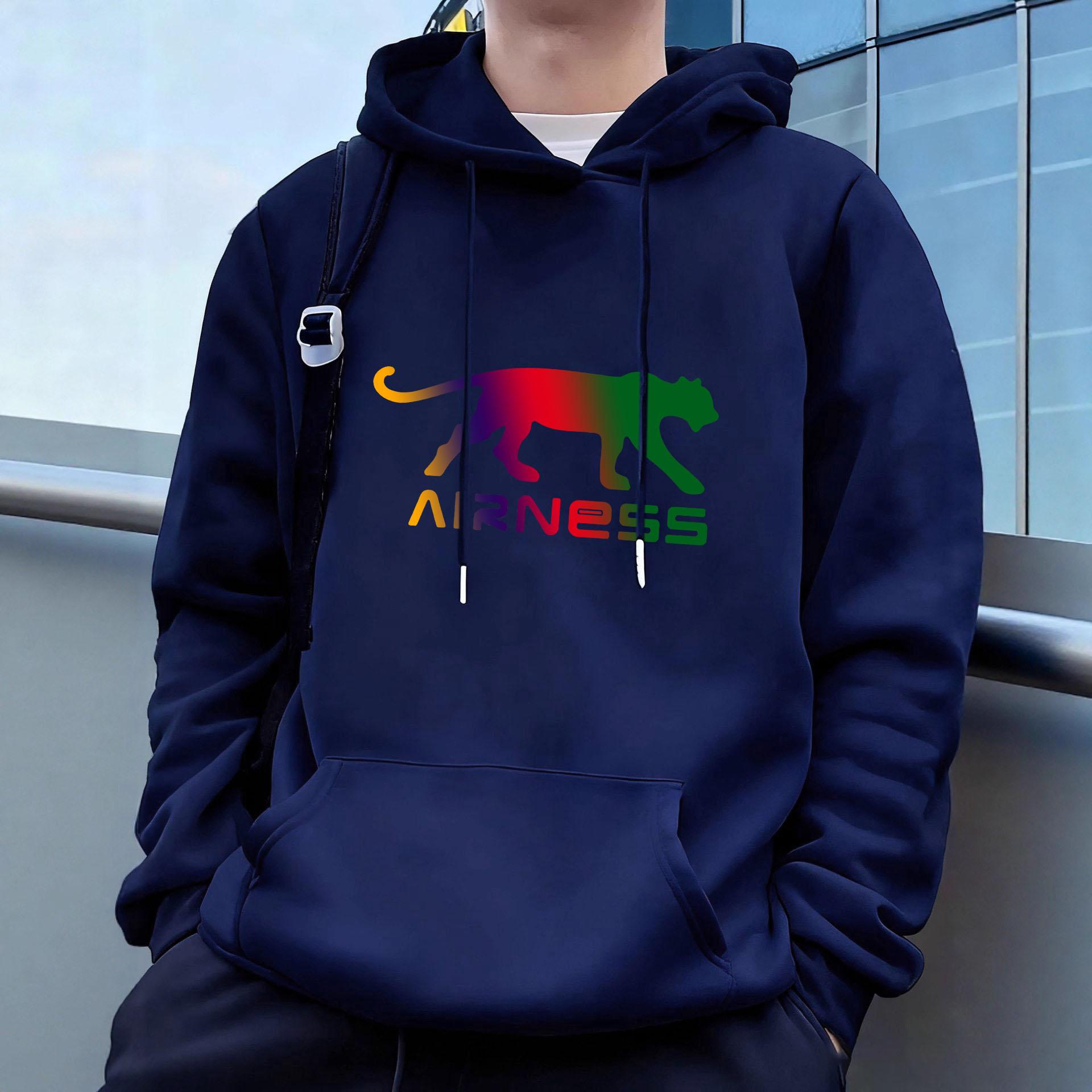 

Мужские повседневные худи флис хип-хоп 250 г/м² однотонный пуловер толстовка мужская спортивная одежда одежда толстовка мужская одежда XXL светло-серый