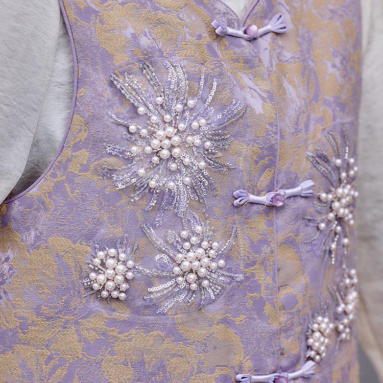 2026 Stylish Spring Cardigan Vest for Moms: New Chinese & National Style, Perfect for Middle-aged & Elderly in Spring/Autumn