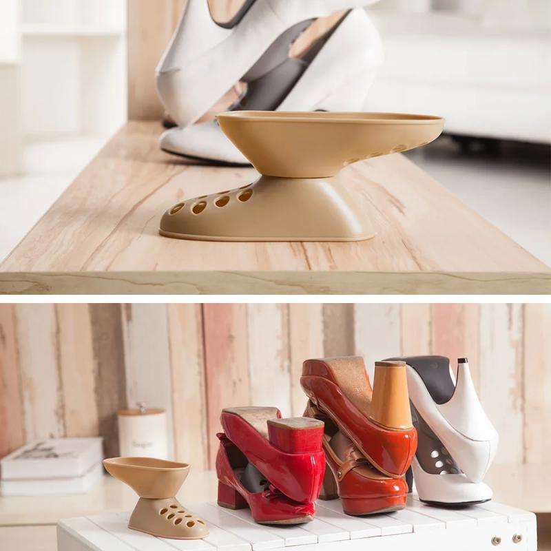 1~10PCS Adjustable Shoe Rack Durable Storage Box Three-dimensional Shoe Care Cabinet Support Shoe Box High Heel Storage Rack