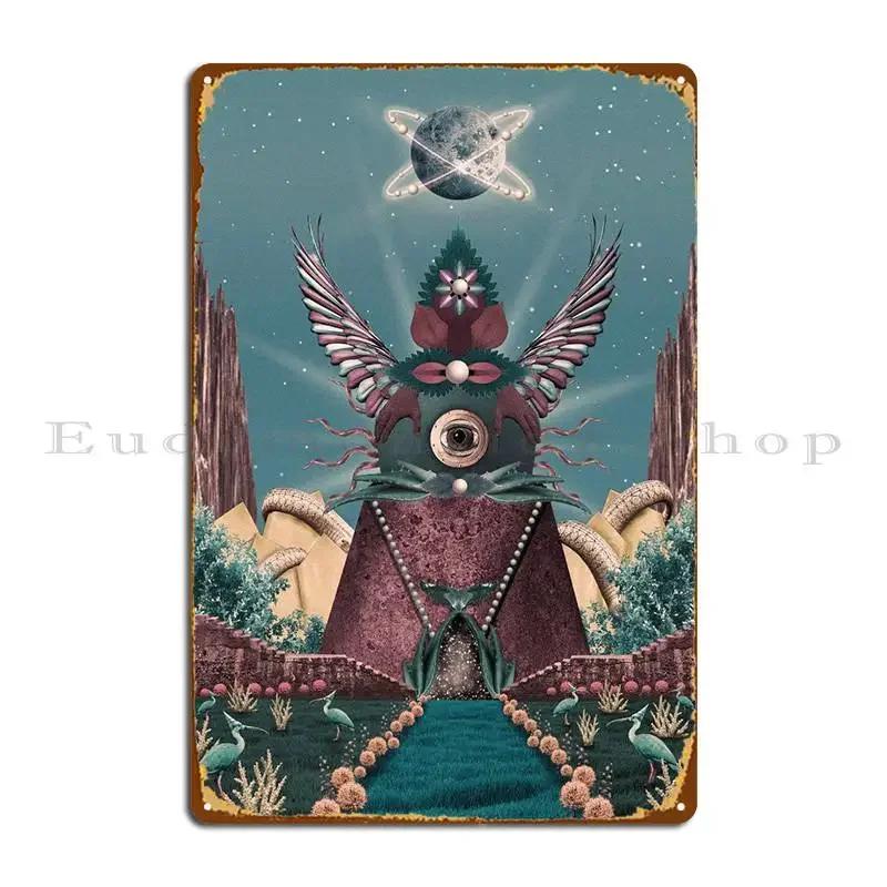 Alien Totem Metal Sign Create Designing Cinema Wall Cave Cinema Tin Sign Poster 20x30cm(7.8x11.8inch)