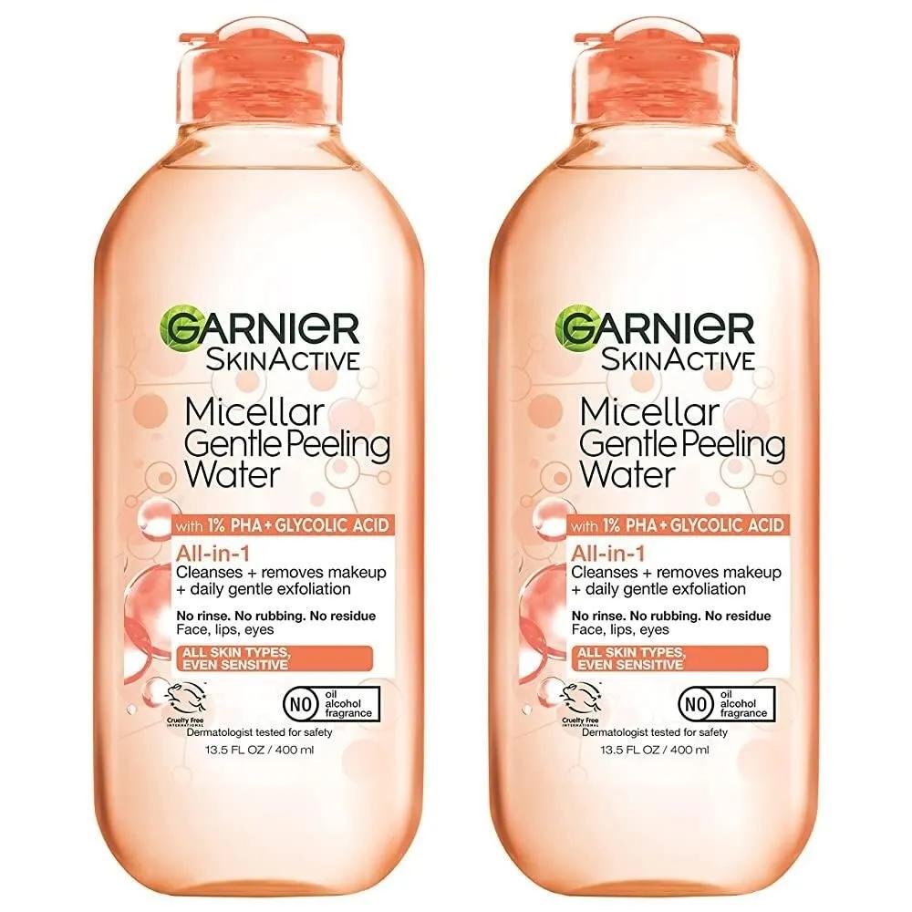 

Garnier Micellar Gentle Peeling Water Facial Cleanser 400ml Set of 2