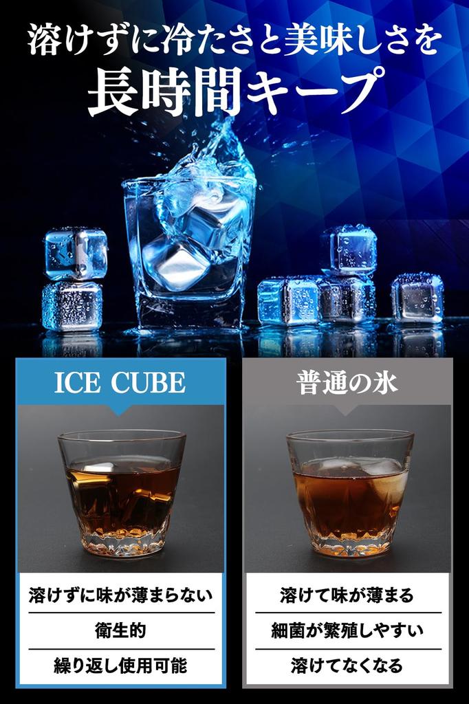 Ice Cube Birthday Gift for Stainless Steel Popular Interesting Whiskey 60th Birthday Ice Container Housewarming Gift of 8 Ice dp413 [Bartender