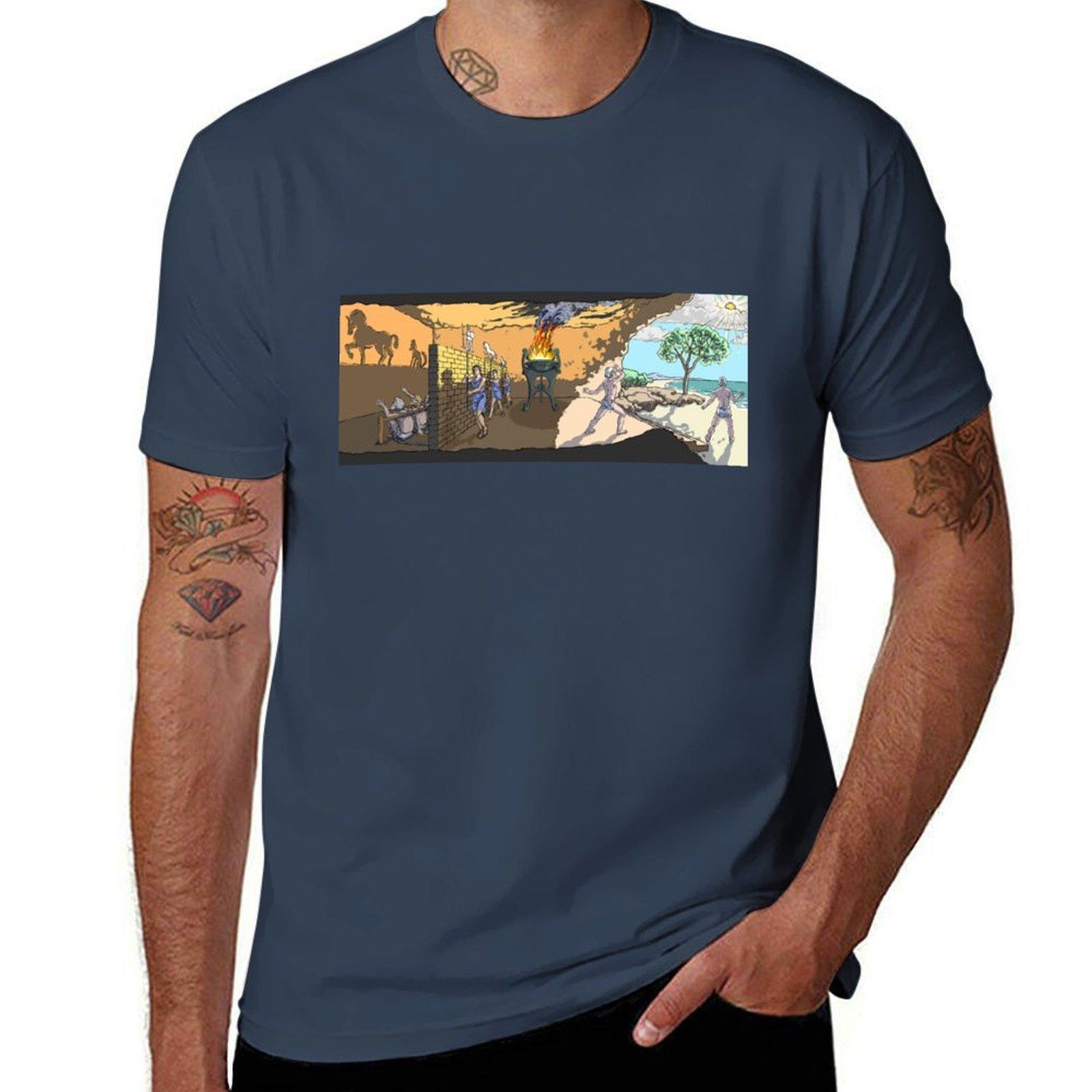 The Allegory Of The Cave Platos Cave Tshirt Basic Breathable Solid Color Tshirt S