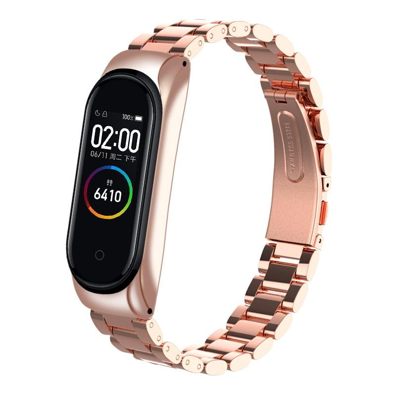 Fashion Watch Bracelets Replacement Strap For Mi Band 7 6 5 4 Strap Milanese Loop Steel Wristwatch Strap For Xiaomi Mi Band 3 4