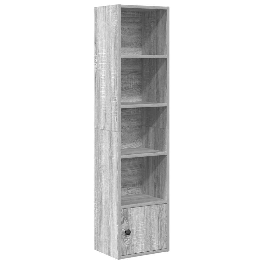 Vidaxl Regał, Szary Dąb Sonoma, 31X24X127 Cm, Materiał Drewnopochodny