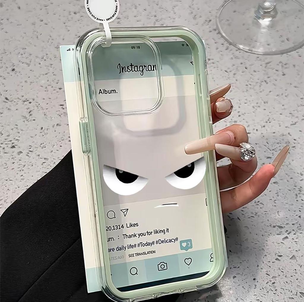 Fun milk fierce expression applies to Apple iPhone17 2-in-1 16Pro mobile phone case 14/15 personality 12 sets 13