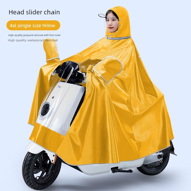 Raincoat for Electric Scooters and Motorcycles, Men's 2022 New Long Model, Full-Body Storm-Proof, Women's Double-Person Electric Bike Rain Poncho