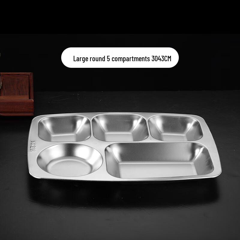 ARKIE 304 Stainless Steel Divided Meal Plate