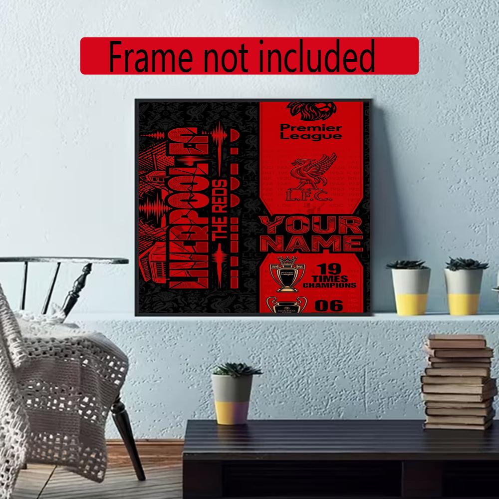 Liverpool Team Personalized Text Diamond Painting Round Diamond Mosaic Rhinestones Diamond Embroidery Craft Kit Wall Decor Without Frame