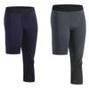 Men Base Layer Exercise Cropped Trousers Running Tight Sports One Leg Leggings Basketball Yoga Fitness Cropped Pants