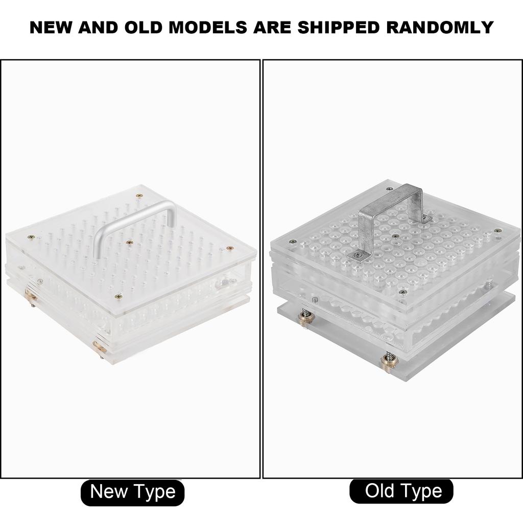 New 100 Holes Acrylic Capsule Filler Manual Machine Powder Filling Flate Kit With Handle 5#