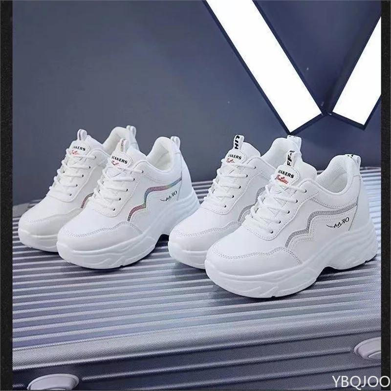 Fashion High Top Women's Sneakers Casual Comfort Vulcanized Shoes Fashion Versatile Leather Shoe Ladies Nonslip Breathable Shoes Zapatos