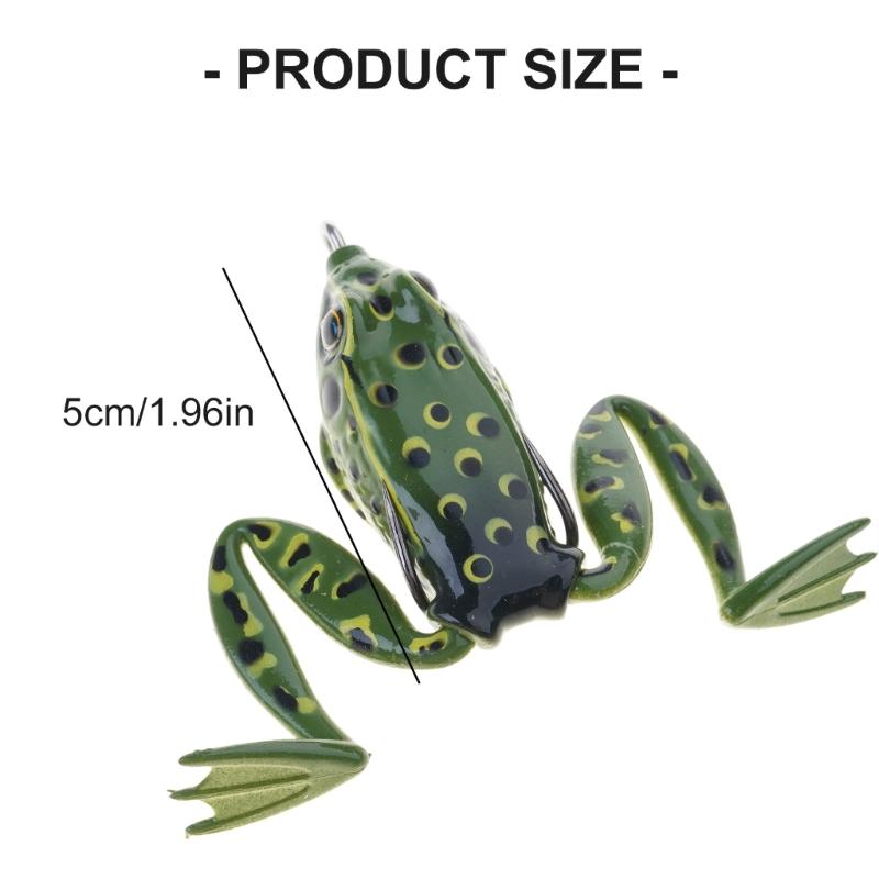 Artificial Frogs Baits for Saltwater Fishing 5cm Frogs Crankbait Lures Topwater Frogs Lures Swimbait with Hook