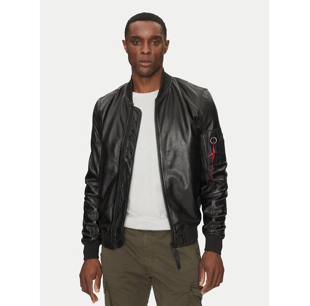 Куртка кожаная Alpha Industries Ma-1