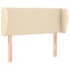 VidaXL Tête de lit avec oreilles Crème 93x23x78-88 cm Tissu3116851