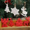 Drop Pendant DIY Gifts Xmas Hanging Christmas Tree Decoration Santa/Elk/Angel Wooden Ornaments