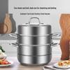 KOBACH 28cm 3-Tier Stainless Steel Steamer Pot