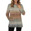 Womens Sweaters Crewneck Long Sleeve Shirts With Pockets Fall Outfits  Fashion Winter Clothing Side Slit