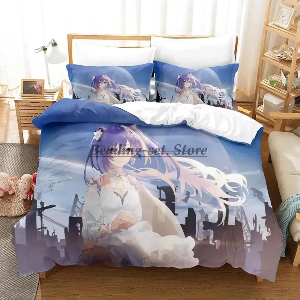 2023 Genshin Impact Bedding Set Single Twin Full Queen King Size Bed Set Aldult Kid Bedroom Duvetcover Sets Girl Bed Sheet Set