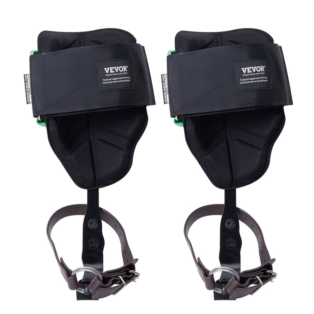 VEVOR Tree Climbing Spikes, 1 Pair Alloy Steel Climbing Spurs, 350lbs Load Capacity Tree Climbing Gear with Straps and Spike Protectors