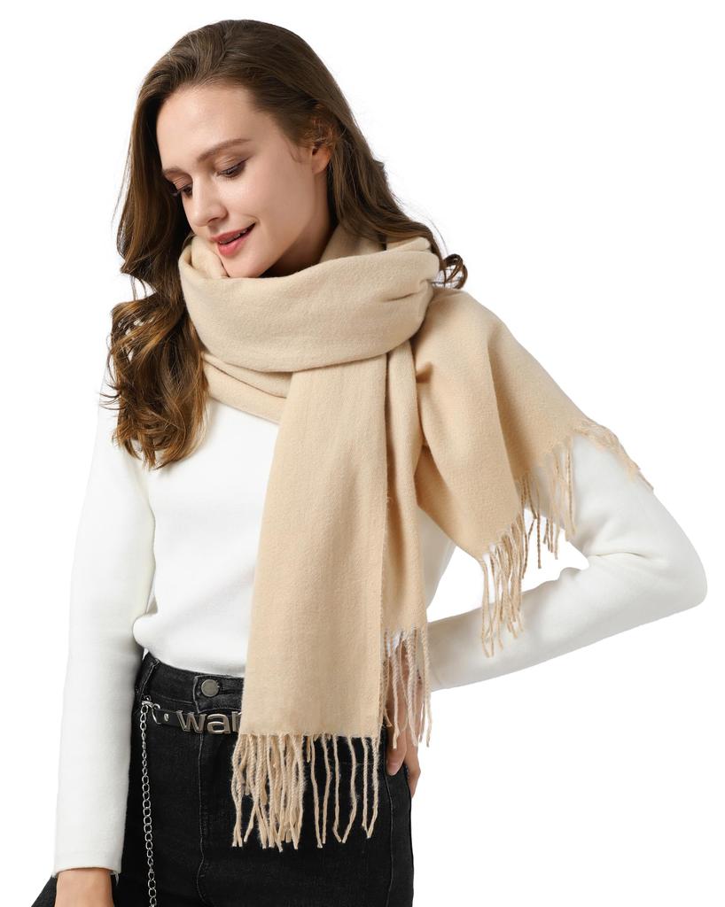 Winter Scarf For Women Cashmere Warm Solid Pashmina Blanket Wraps Female Thick Soft Bufanda Big Tassel Shawl Long Poncho Echarpe