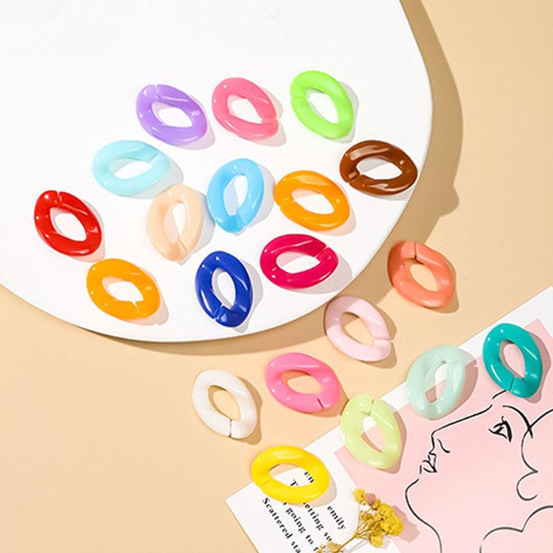 25 ks/balení 17*23 mm barevné makronky s twisty, korálky, spona pro diy módní náhrdelník, telefon, tašku, řetízek, výrobu šperků, dekorativní doplňky