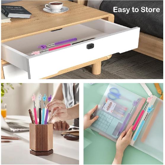 4 Pcs Telescopic Teachers Pointer for Classroom, Extendable Hand Pointer Finger Pointer Stick, Mini Retractable Pointing Stick for Elementary School