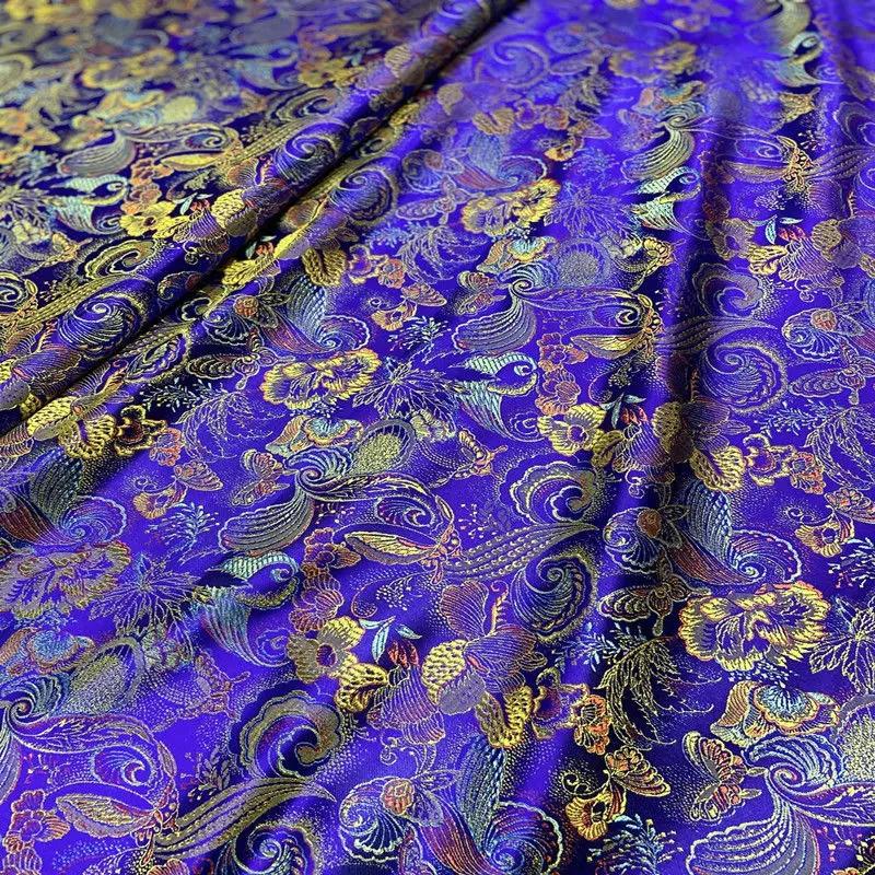 Printed Fabric DIY Handmade Clothing Fabrics Chinese Style Vintage Jacquard Needlework Abrasion-resistant Background Material