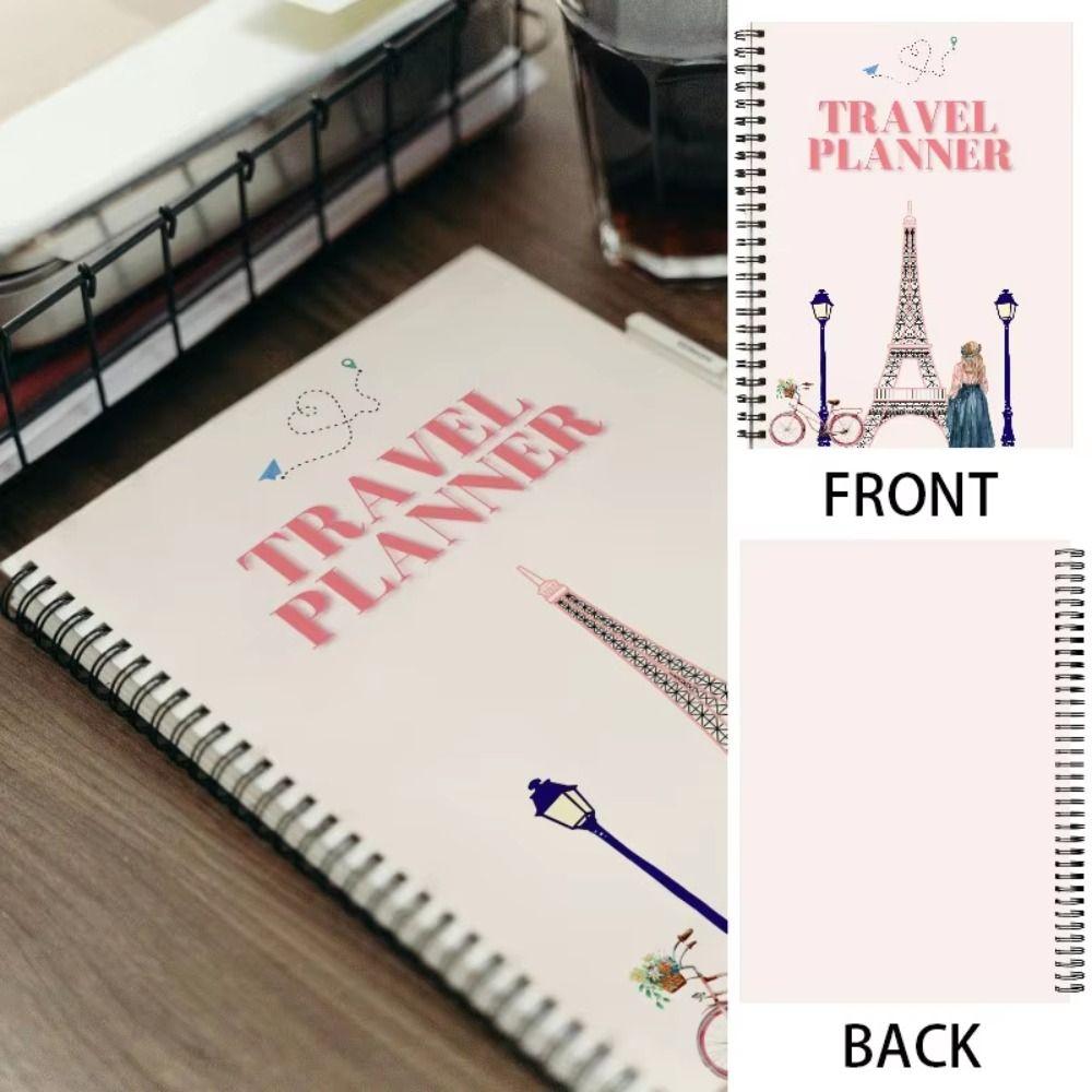 Travelers Journals Spiral-Bound Travel Planner Professional Daily Use Notepad  Business Meetings