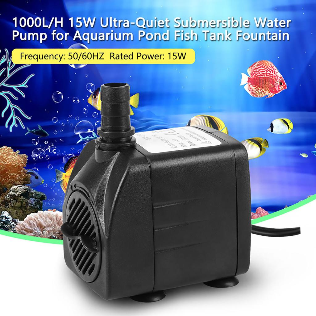 1000l H 15W   Quiet Submersible   for Aquarium Pond Fish   Fountain