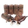 Vintage Style Cylinder Coin Purse with Zipper and Keychain for Efficient Storage