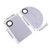 Mezclador de Maquillaje de Acero Inoxidable Placa Mezcladora para Uñas Paleta Mezcladora de Base y Sombras de Ojos con Varilla Espátula Herramientas de Belleza