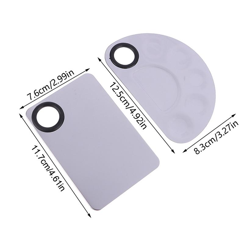 Mezclador de Maquillaje de Acero Inoxidable Placa Mezcladora para Uñas Paleta Mezcladora de Base y Sombras de Ojos con Varilla Espátula Herramientas de Belleza