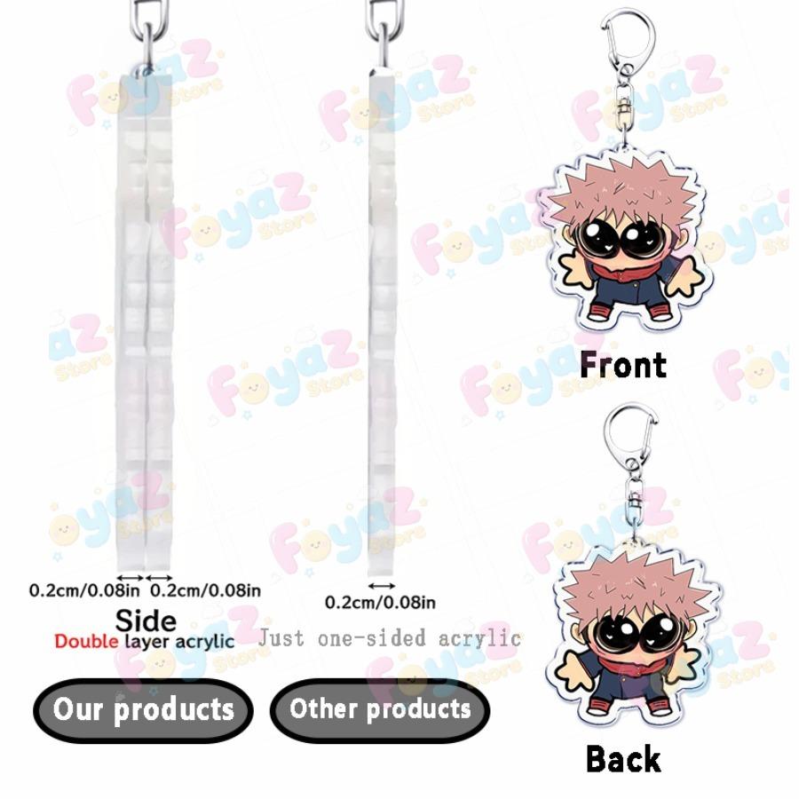 Cute Anime Chibi Keychain Accessories Bag Charms Manga Ryomen Cartoon Sukuna Keyrings Jewelry Fans Freinds Gift