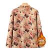 Autumn and Winter Long-sleeved Semi-turtleneck German Velvet Bottoming Shirt for the Elderly Velvet Underwear Floral Warm Autumn Clothes