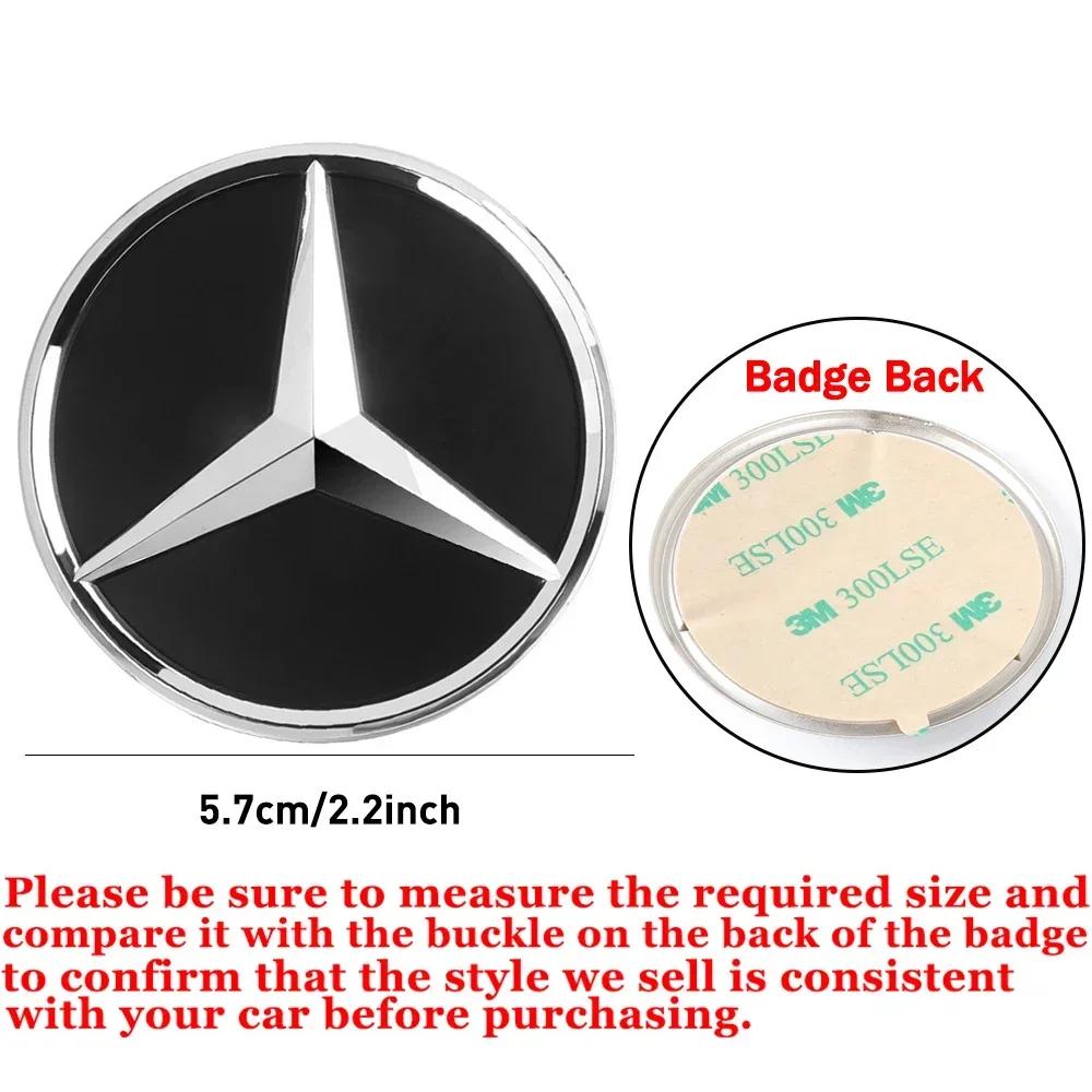 For Mercedes Benz 52mm 57mm Car Steering Wheel Badge Sticker Replacement Decoration for Mercedes Benz AMG A B S R G GLK GLA CLA