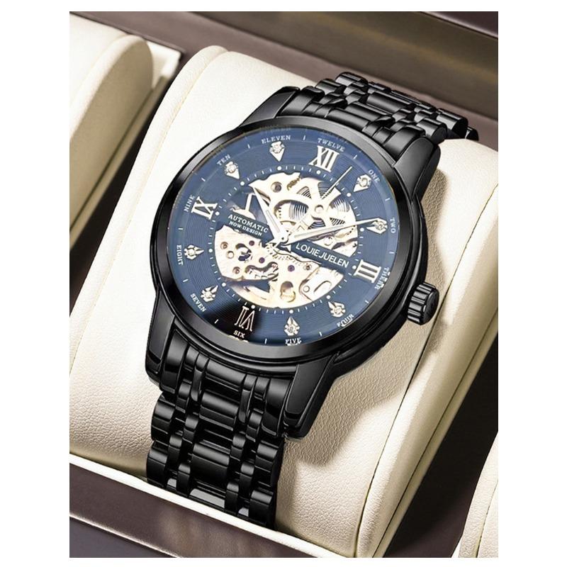 Top Brand Vacuum Plated Watch Men's Fully Automatic 30 m Waterproof Steel Strip Men's Mechanical Watch