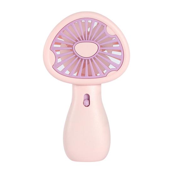 

Small Handheld Fan Dual-Use Portable Fan USB Rechargeable Desk Fan Cute Mushroom Shape Personal Cooling Fan for Travel Office Home Gifts фиолетовый